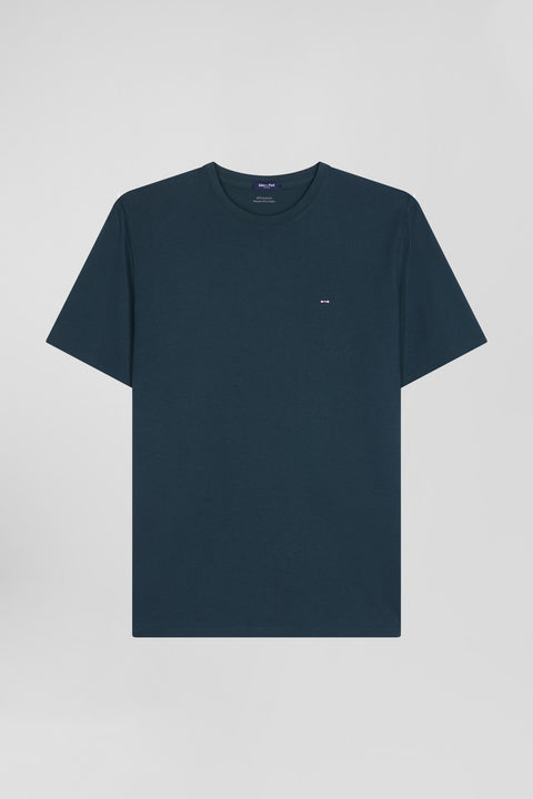 Regular green Pima cotton short-sleeved T-shirt - Image 2