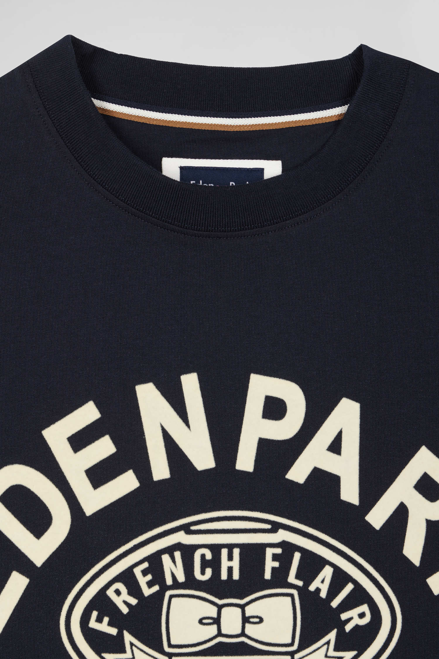 T-shirt manches courtes bleu marine application Eden Park Rugby coupe Oversized