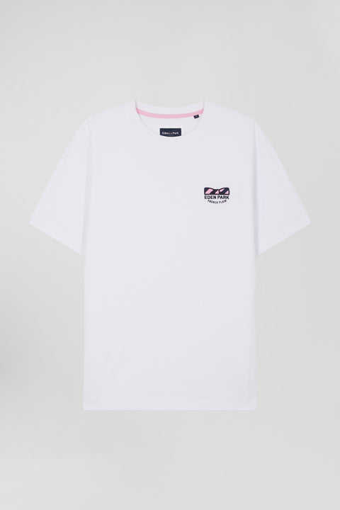 T-shirt manches courtes blanc emblème tissu cravate coupe Regular - Image 2