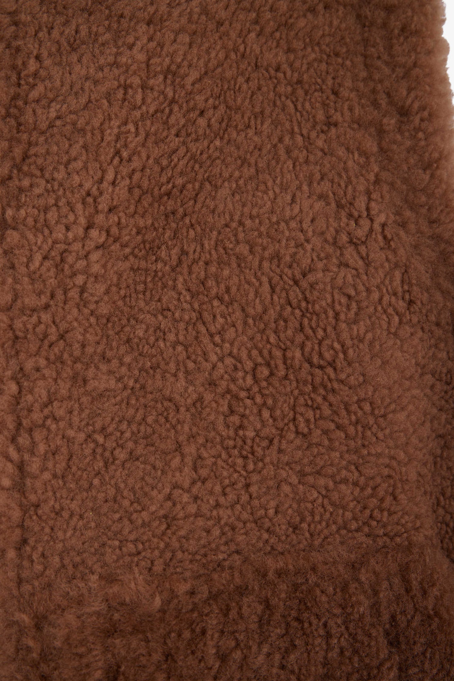 Sleeveless zip-up vest in hazelnut sheepskin Relaxed fit