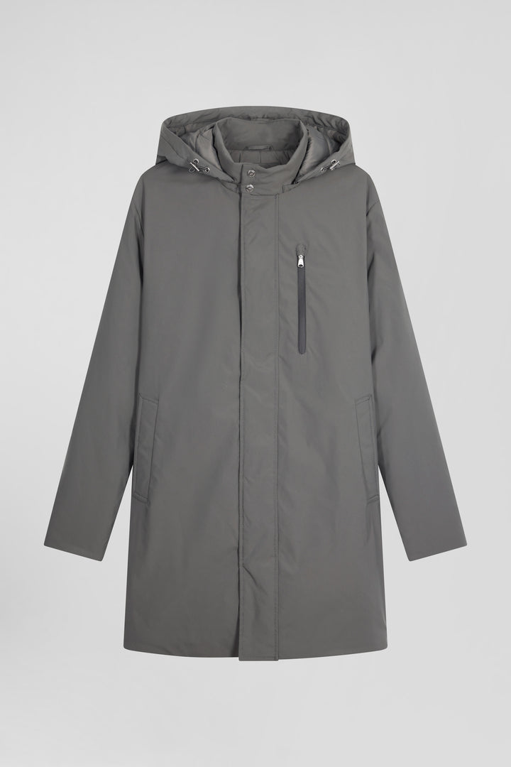 Parka à capuche grise