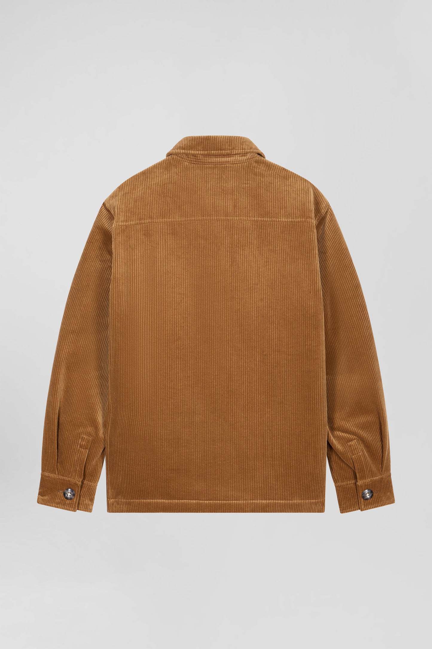 Surchemise à carreaux en coton mélangé noisette