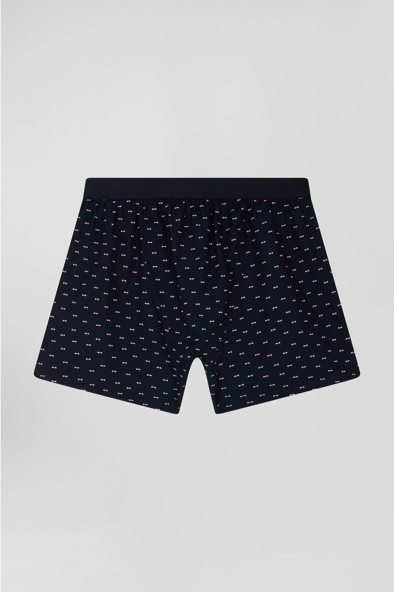 Boxer en jersey de coton stretch bleu marine à micromotifs