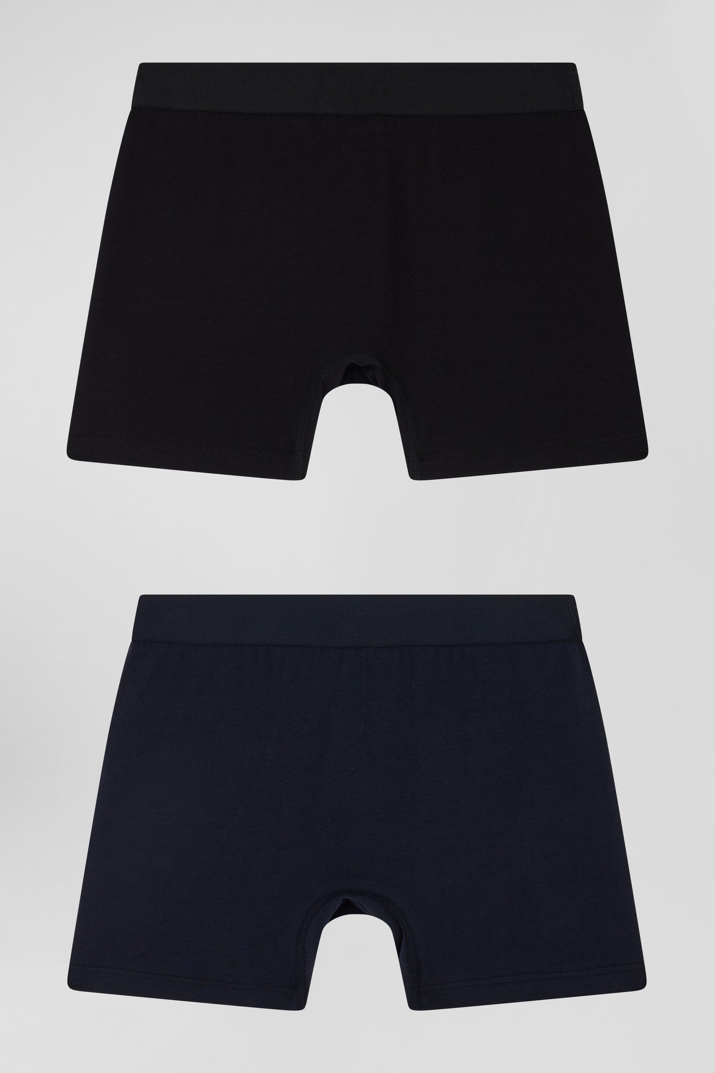 Lot de 2 boxers bleu marine et noir en coton stretch