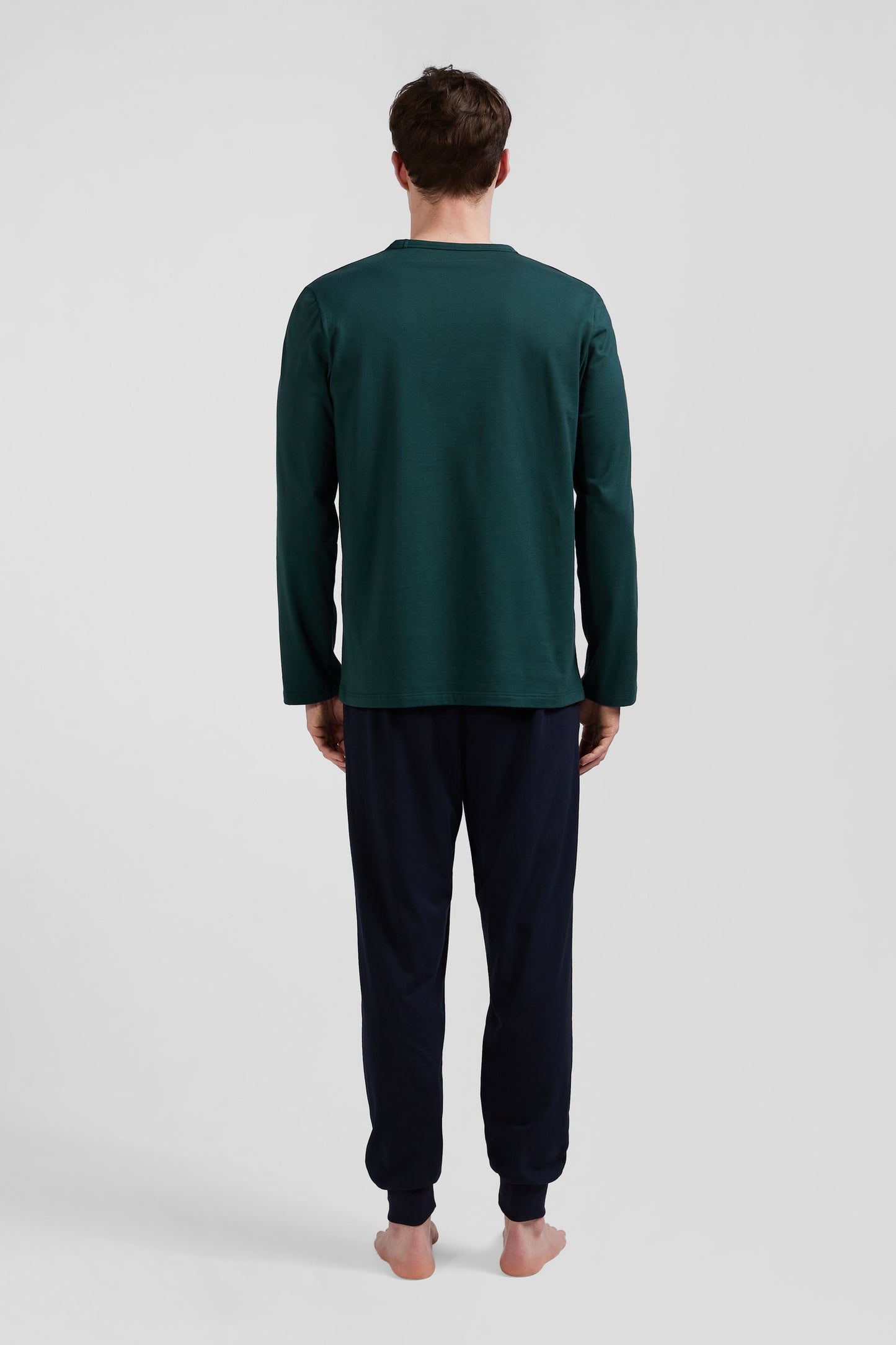 Pyjama long en coton vert