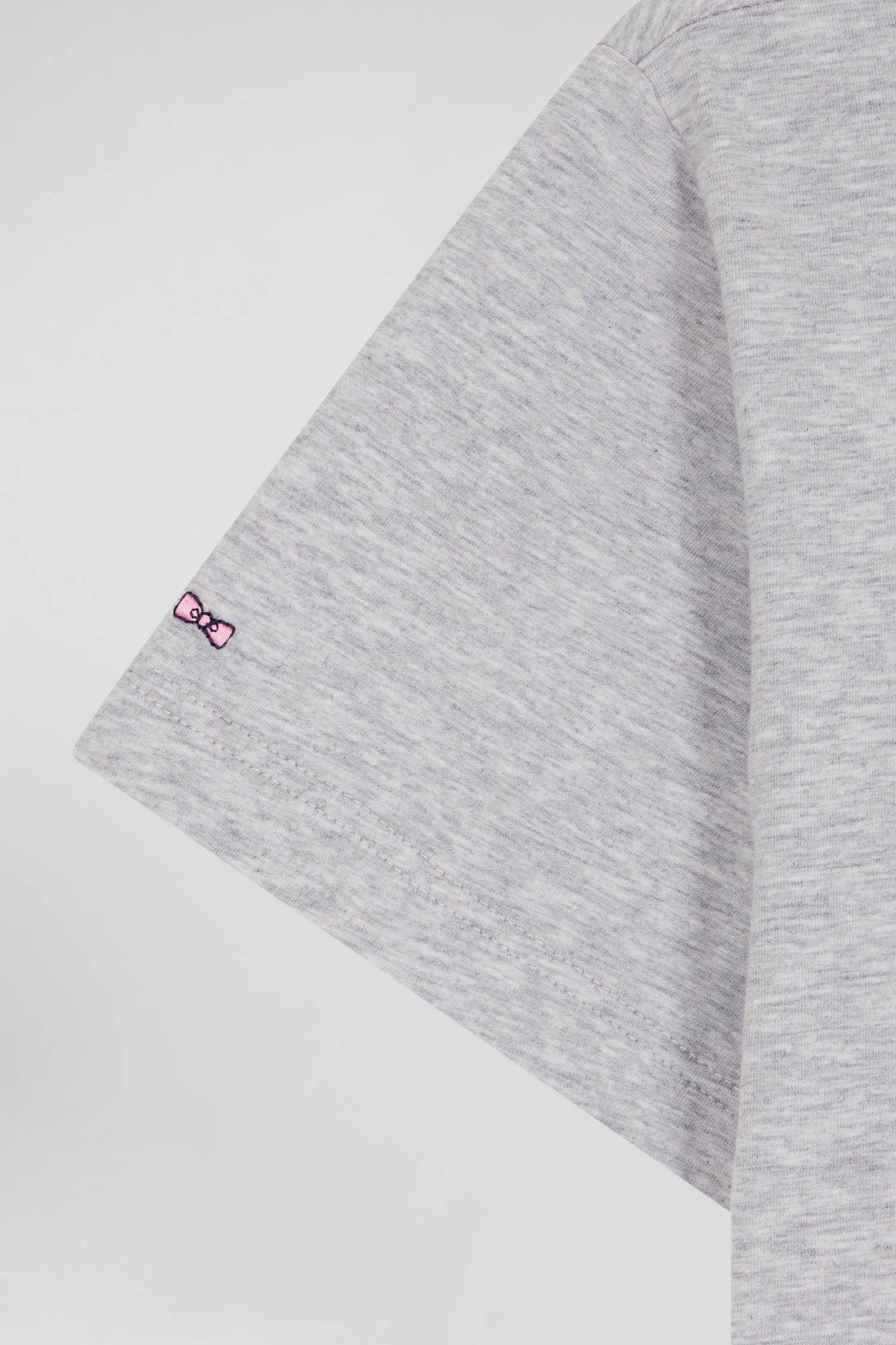 Grey stretch cotton T-shirt