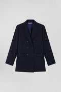 Veste blazer à double boutonnage bleu marine coupe Modern