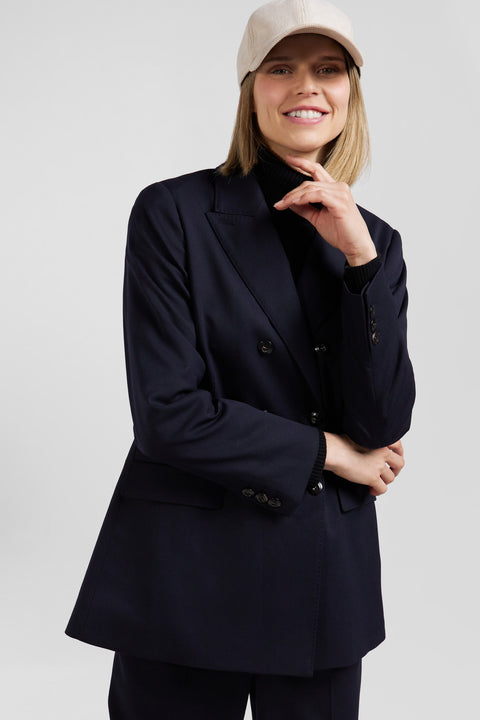 Navy blue double-breasted blazer Modern fit - Image 3