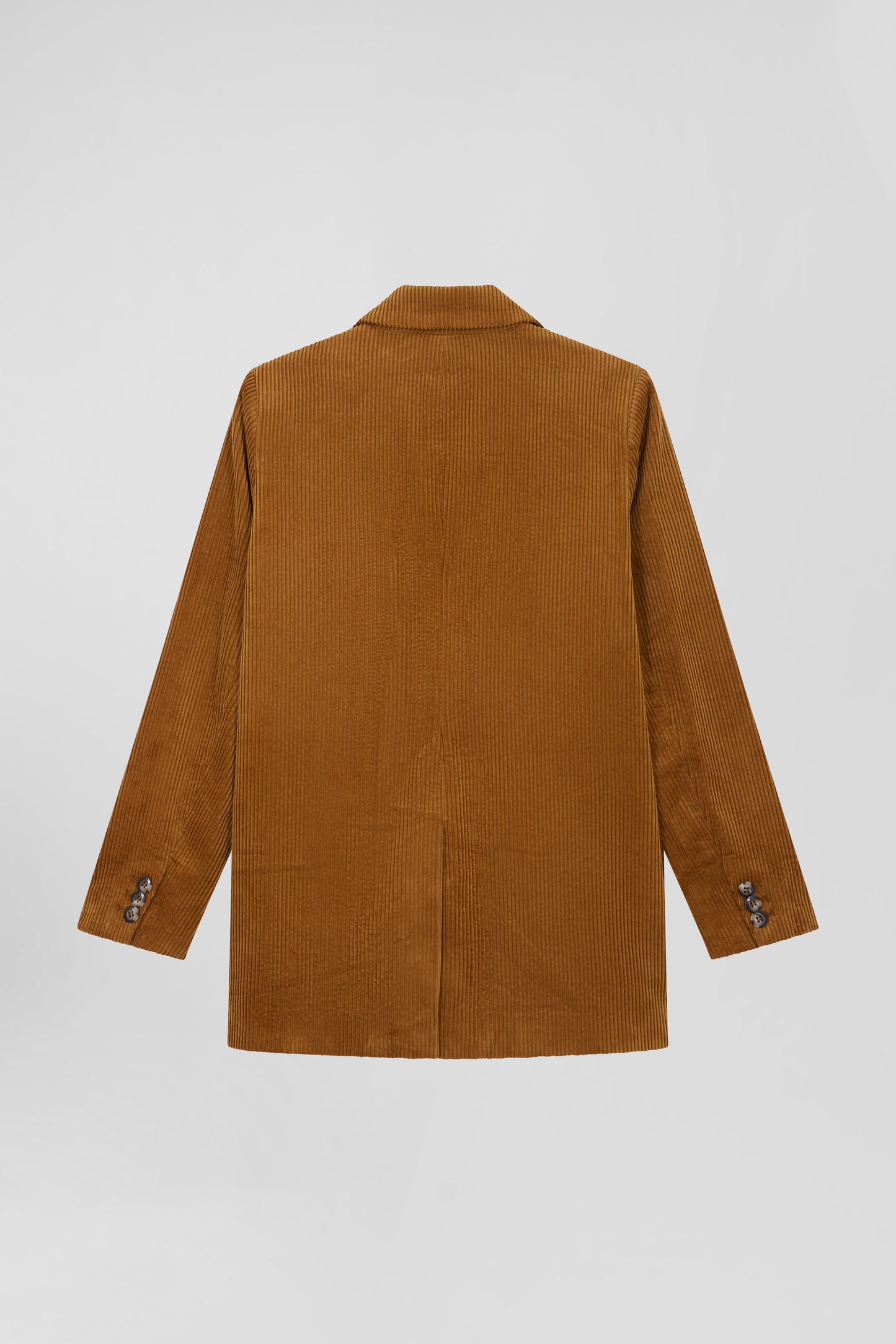 Veste blazer en velours côtelé camel coupe Modern