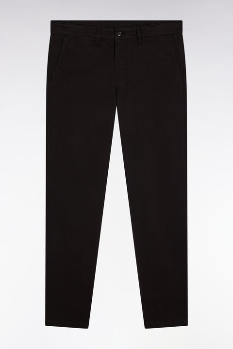 Pantalon chino sans plis en coton stretch marron - Image 2
