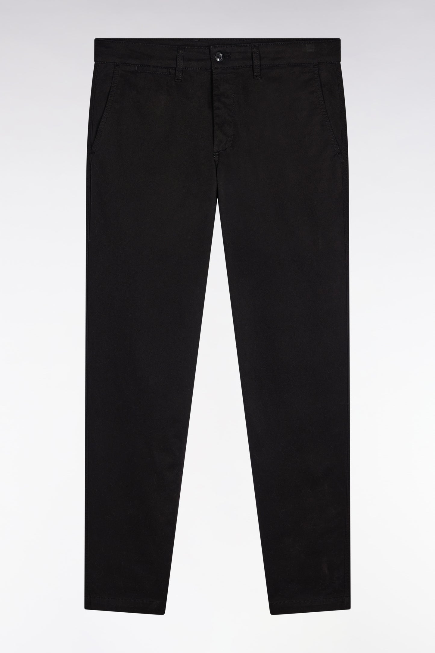 Pantalon chino sans plis en coton stretch noir