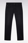 Jean 5 poches en denim stretch mélangé noir coupe Slim