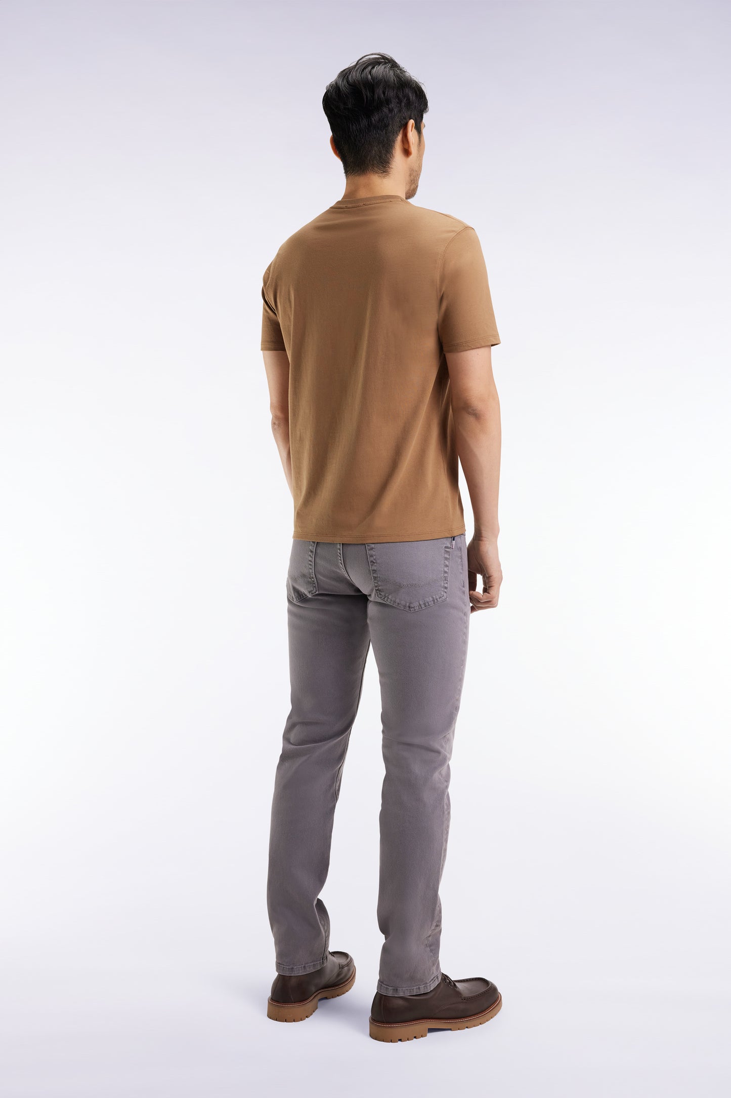 5-pocket jeans in beige stretch cotton