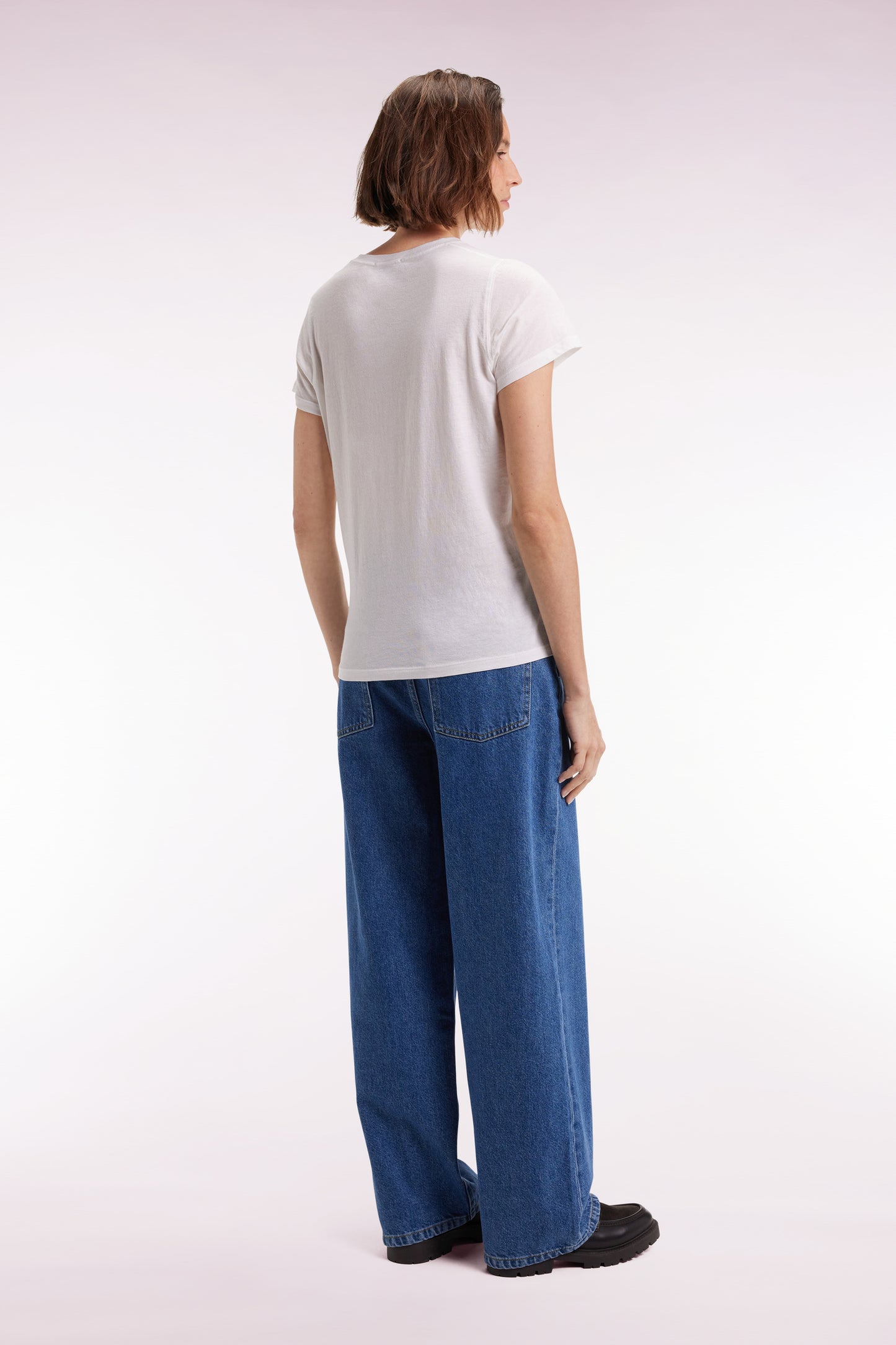 Jean en denim brut coupe Relaxed à jambes larges
