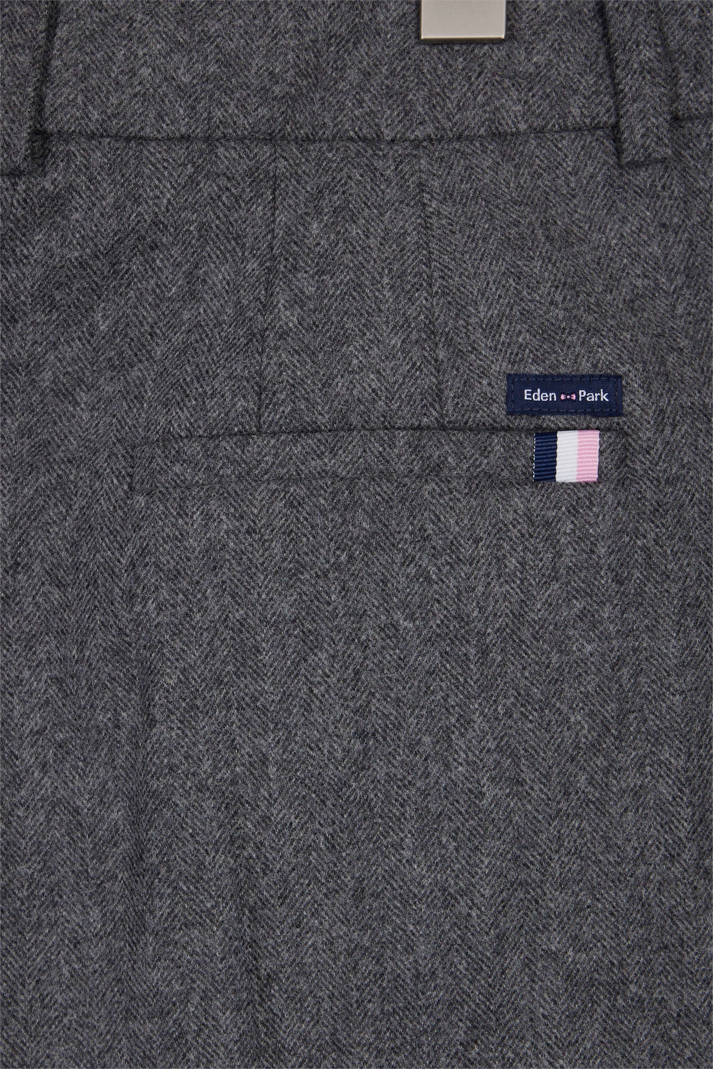 Pantalon de costume à jambes larges en flanelle de laine gris