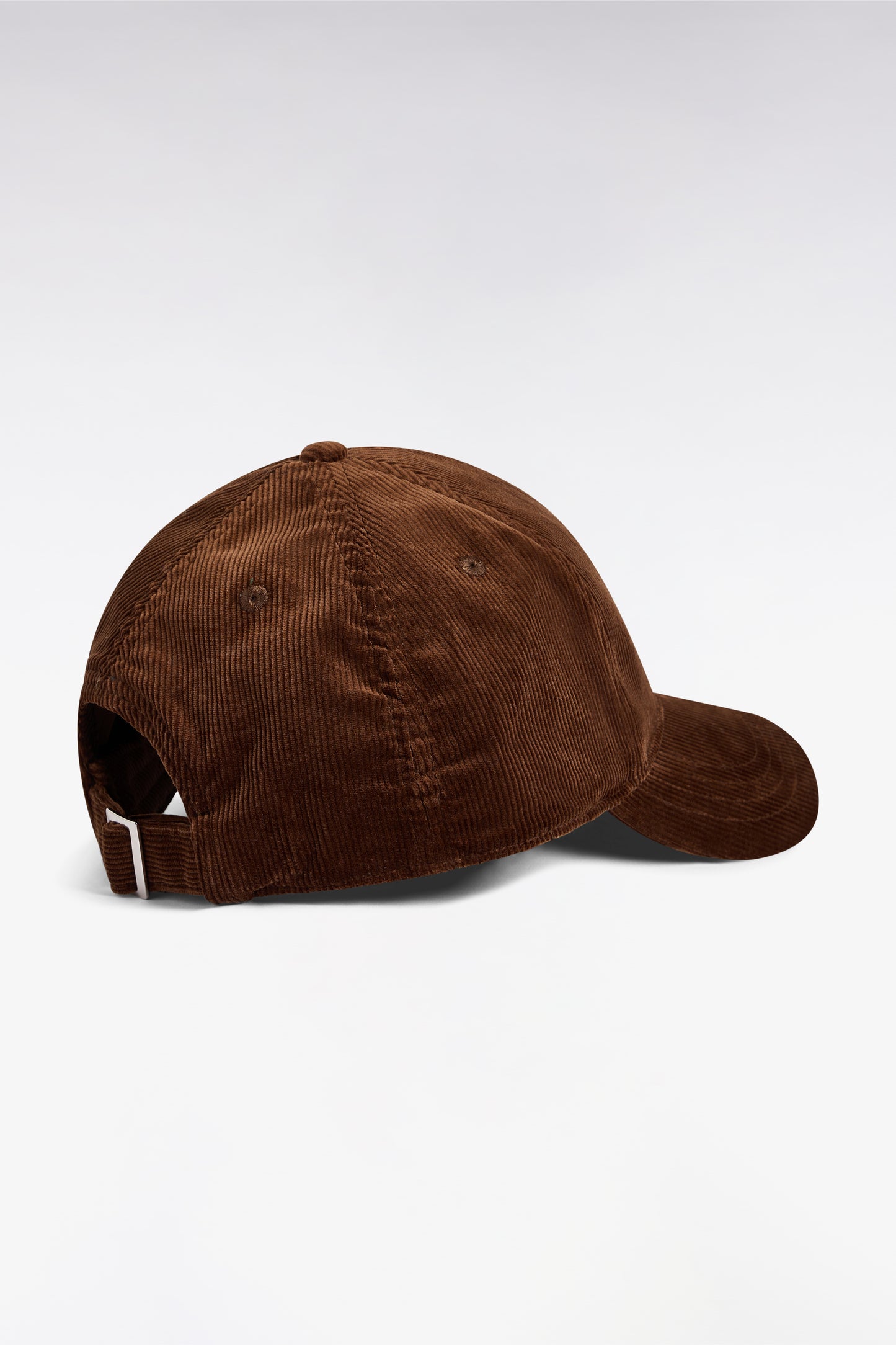 Casquette en velours côtelé marron