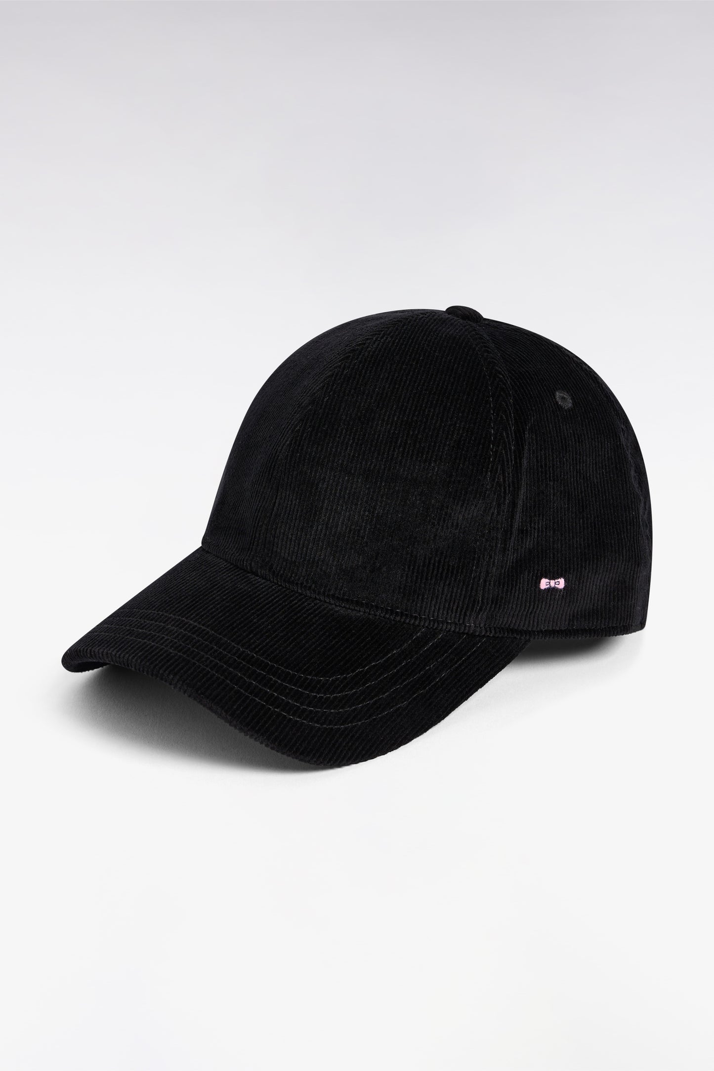 Casquette en velours côtelé noire