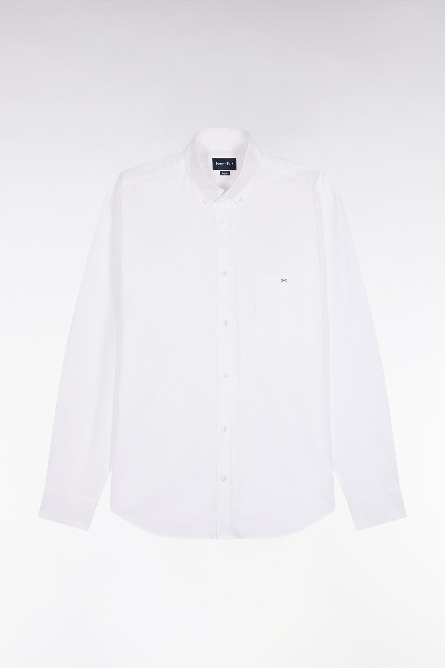 Chemise en coton blanc coupe droite