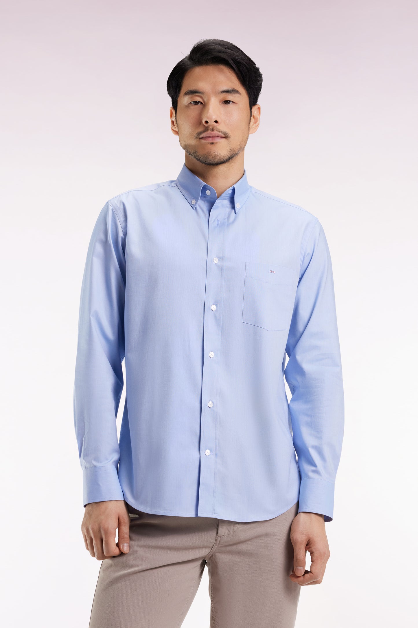 Sky cotton shirt, straight cut