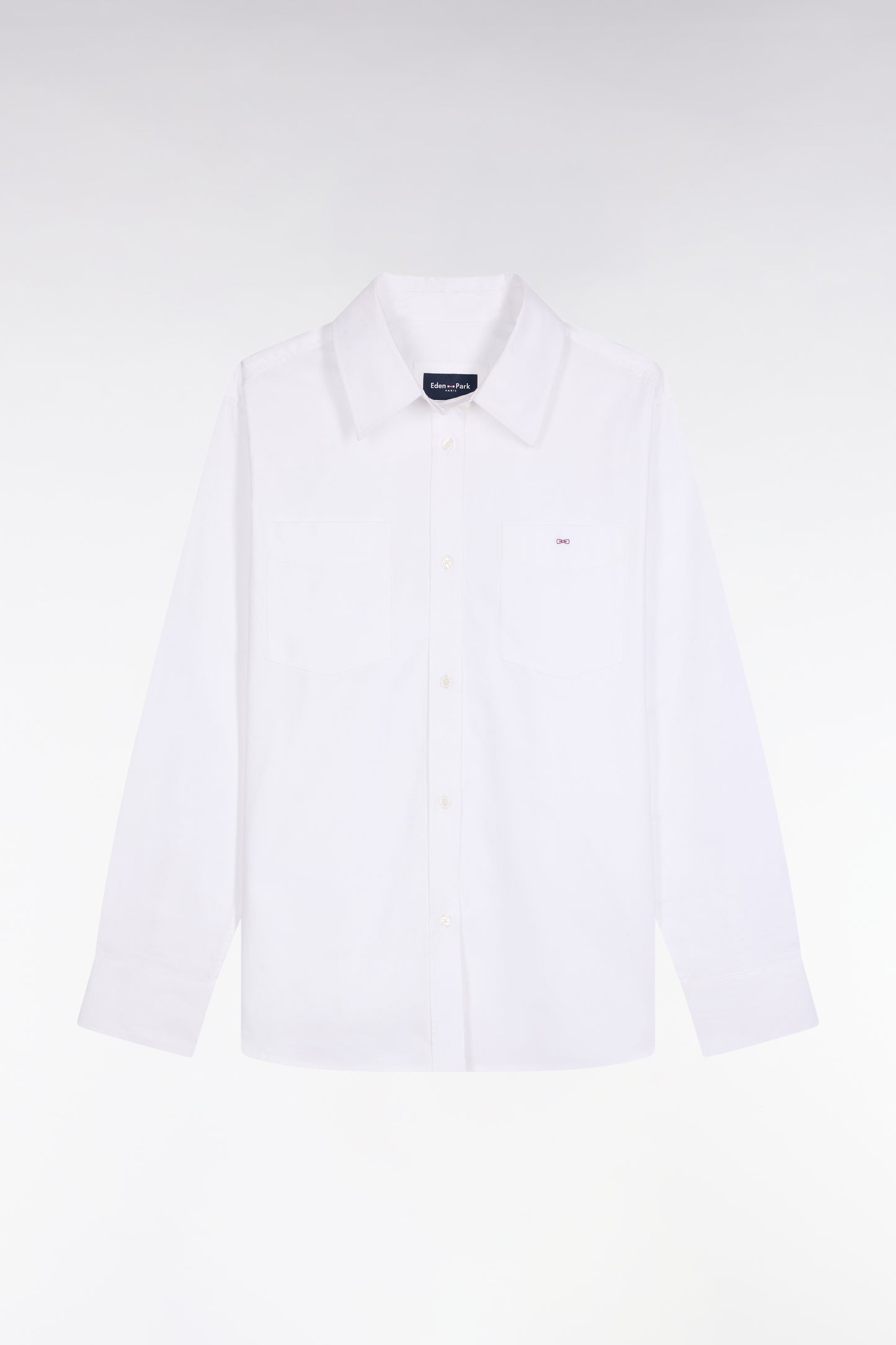 Chemise en popeline de coton blanc coupe Relaxed