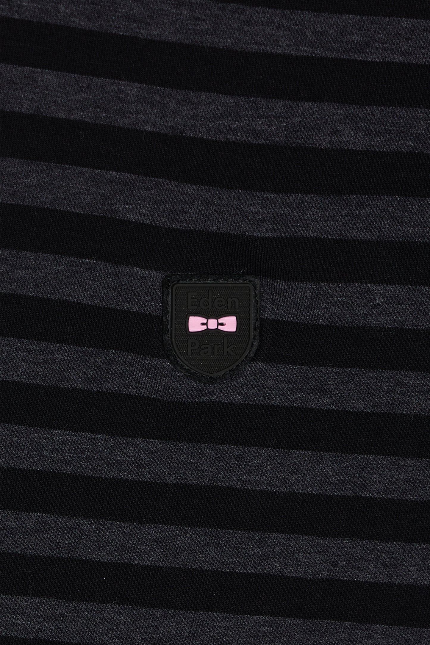 T-shirt à manches courtes en jersey de coton rayé noir et gris