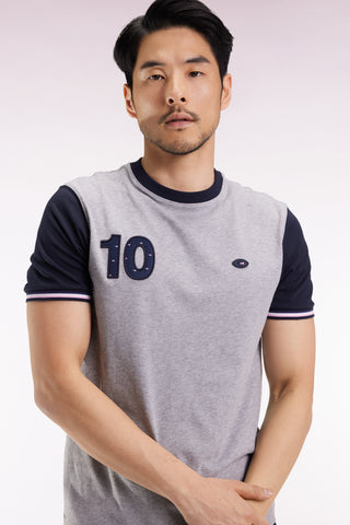 T-shirt à manches courtes en coton gris