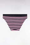 Culotte en jersey stretch rayée marine et rose
