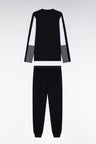 Pyjama long en jersey de coton colorblock gris