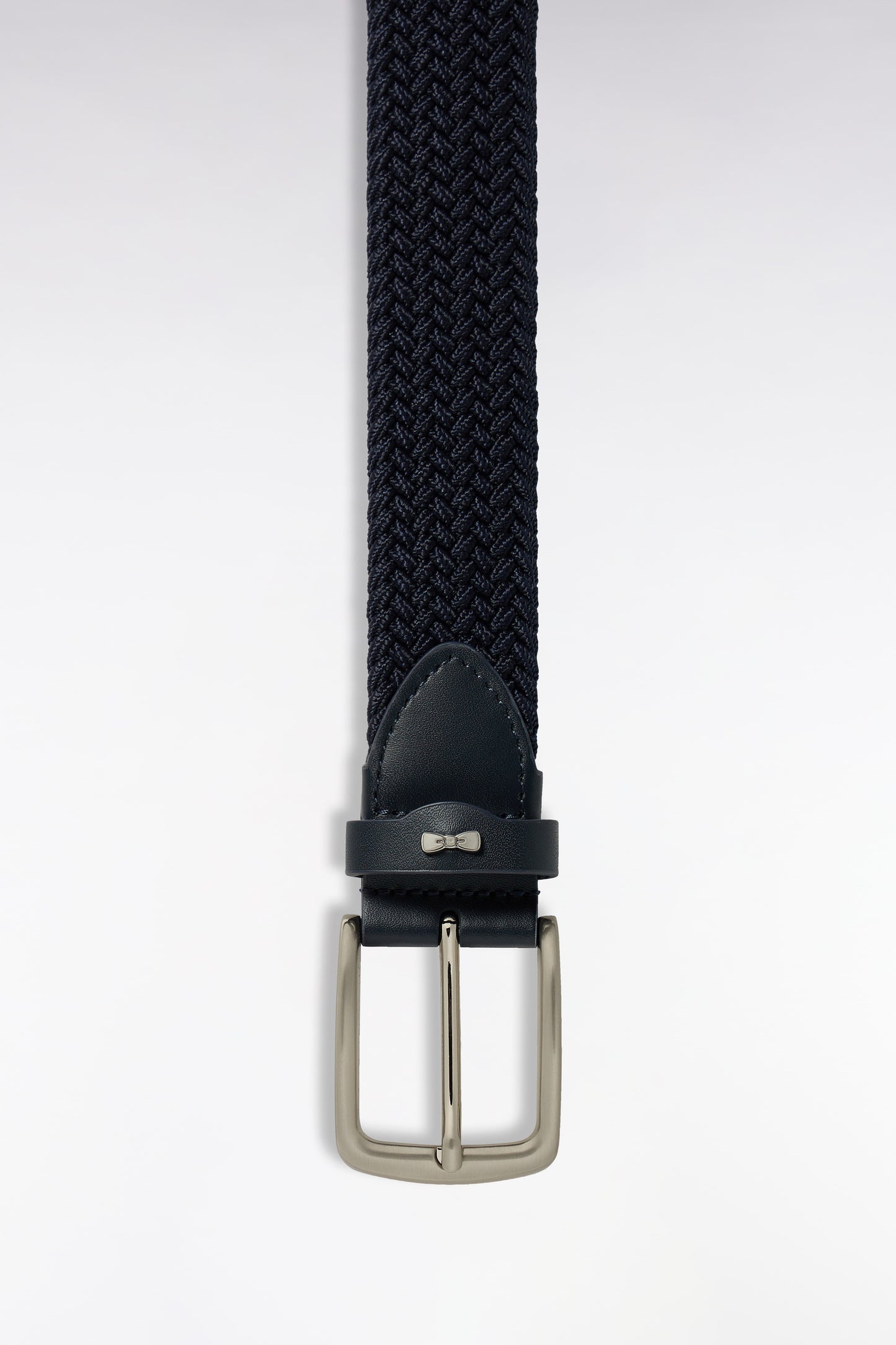 Ceinture tressée élastique marine