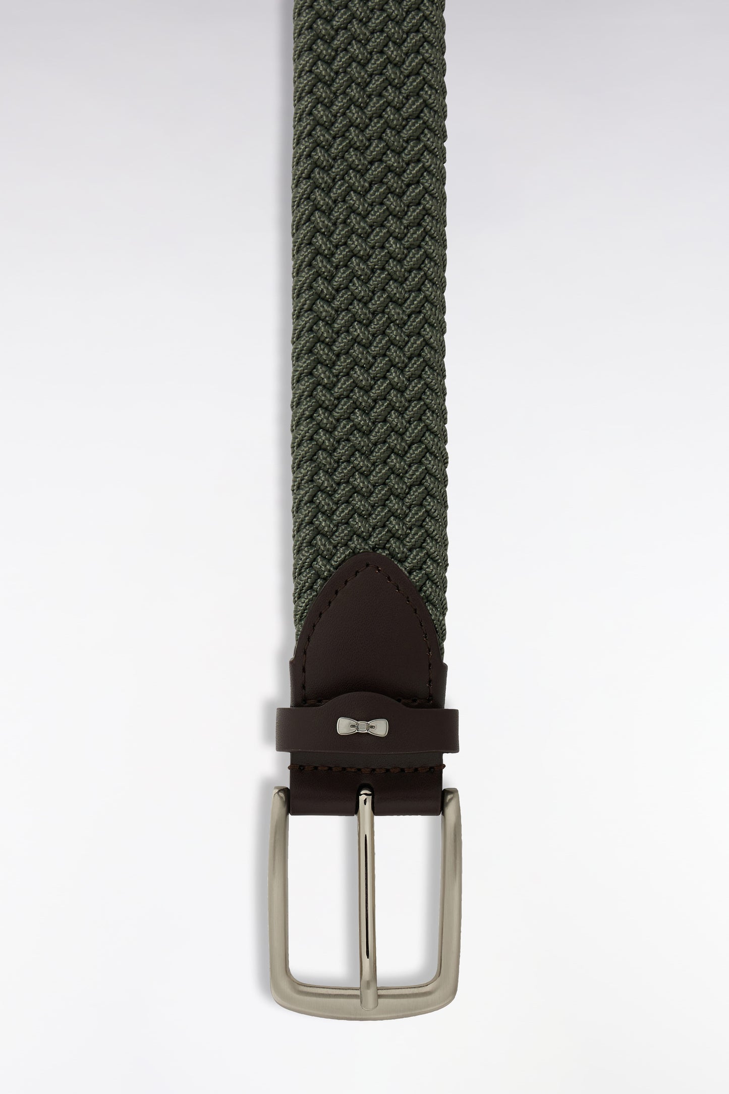 Ceinture tressée élastique kaki