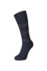 Pair of striped navy cotton blend socks