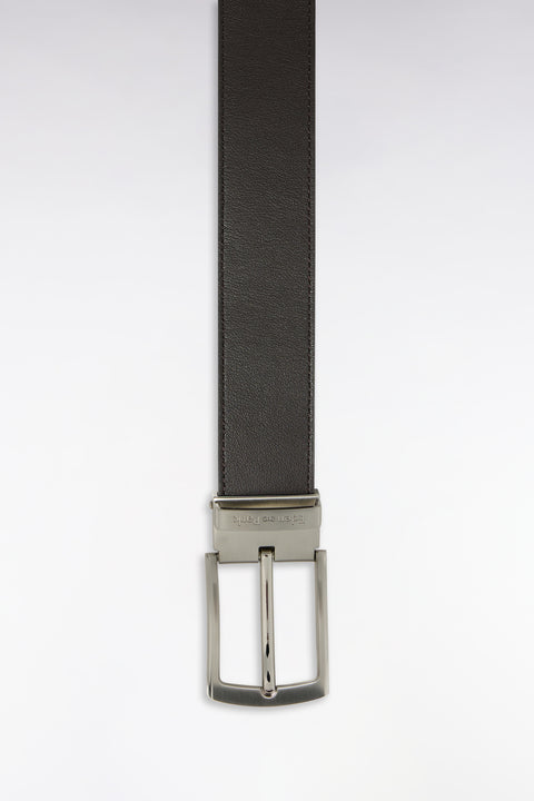 Coffret ceinture en cuir réversible et boucles doubles en métal argenté - Image 2