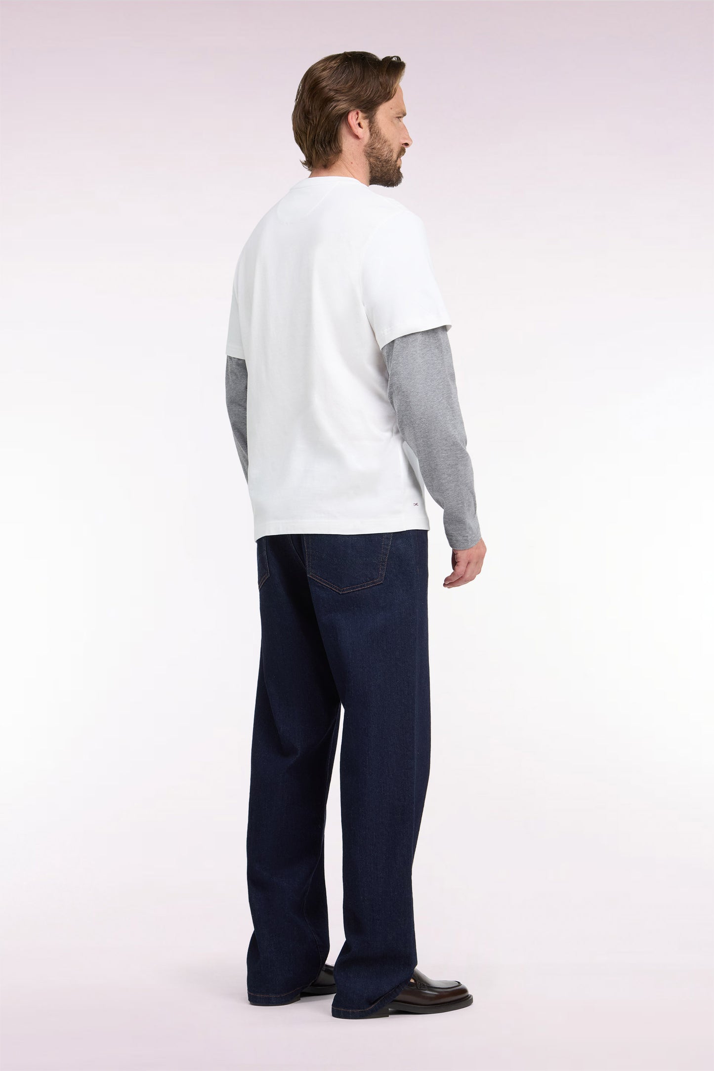 Jean en denim brut bleu coupe regular