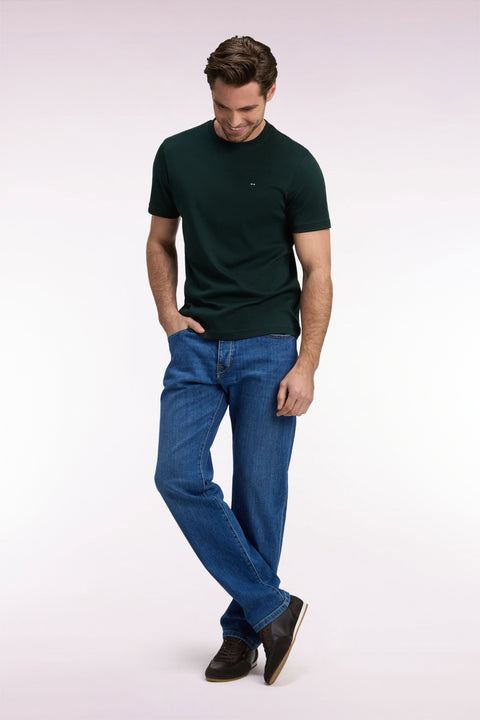 Jean en denim stretch bleu coupe regular - Image 1