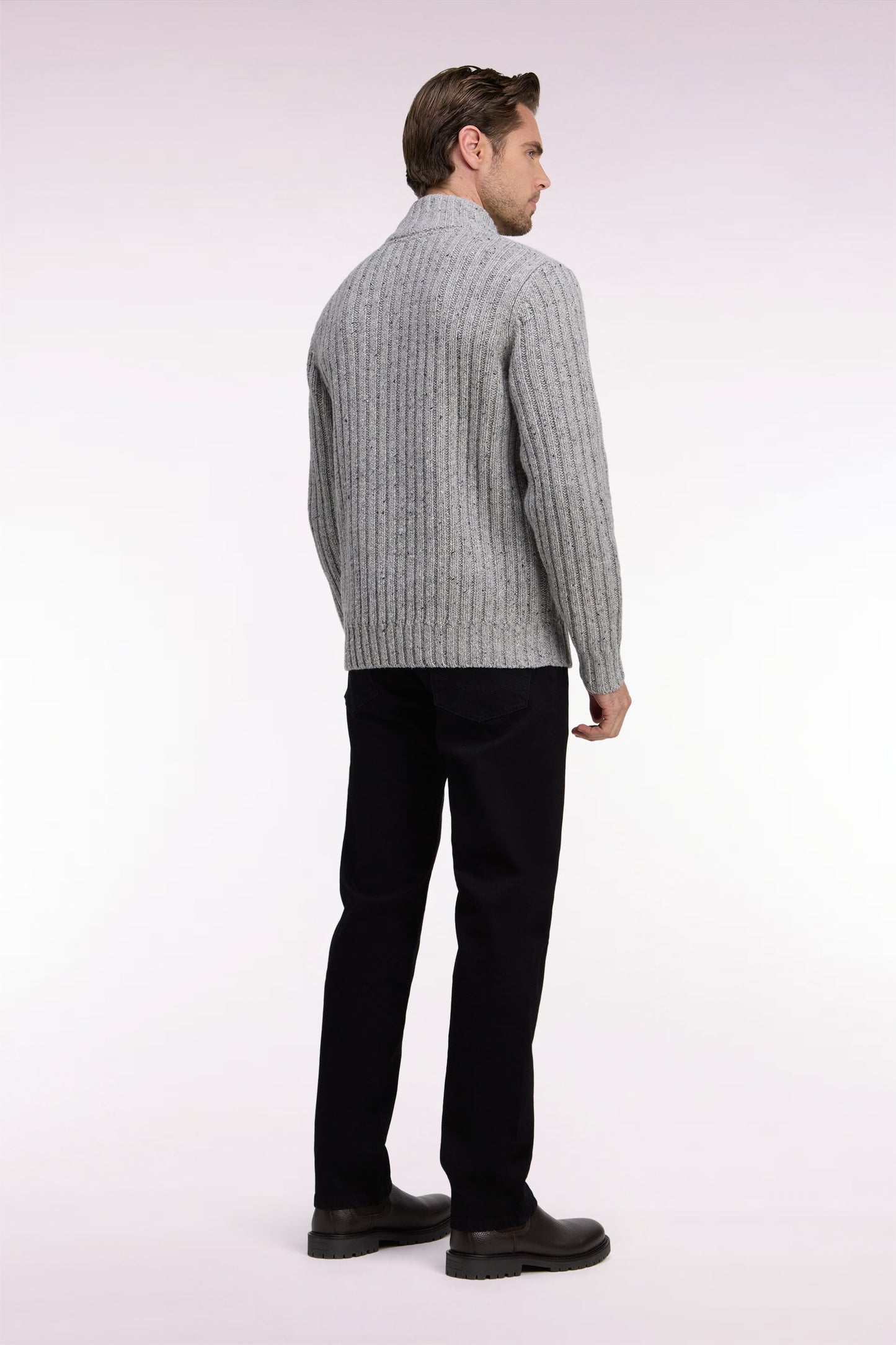 Jean en denim stretch one wash noir coupe regular
