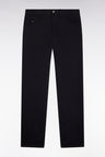 Pantalon 5 poches en toile de coton stretch marine coupe regular