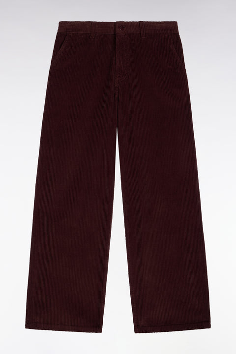 Brown straight-cut corduroy pants - Image 2