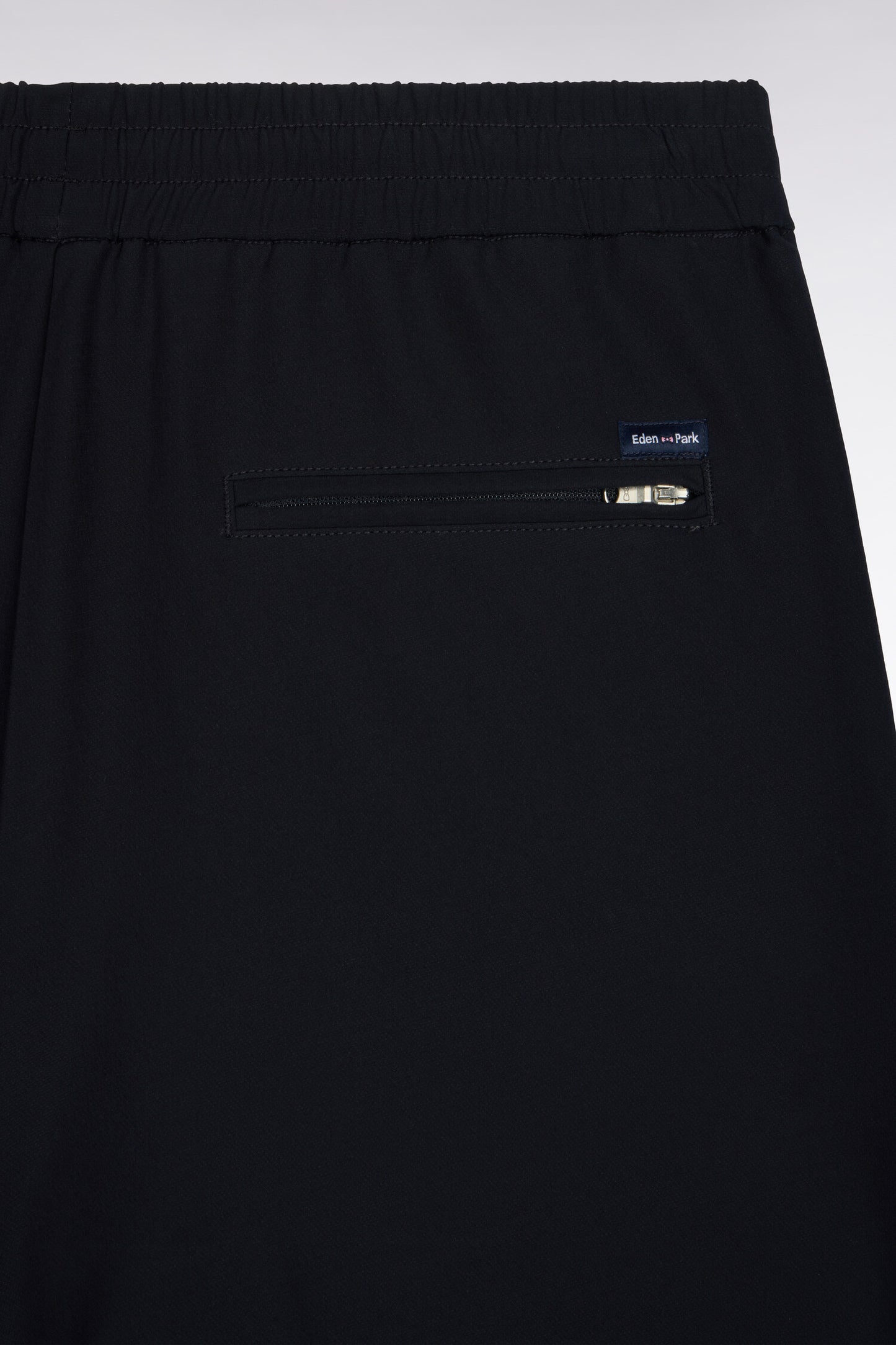 Pantalon à taille élastiquée en nylon stretch technique marine coupe Modern