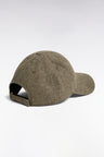 Khaki herringbone woolen cloth cap