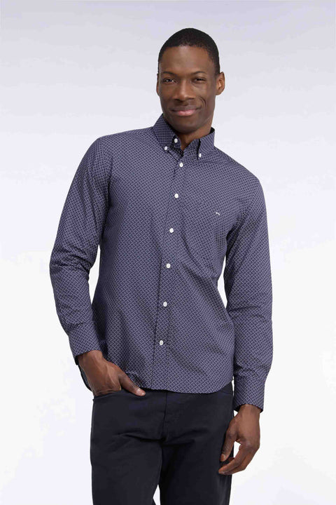 Pink cotton poplin shirt with micro-patterned bow ties - Image 2
