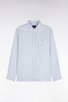 Plain gray cotton straight cut shirt