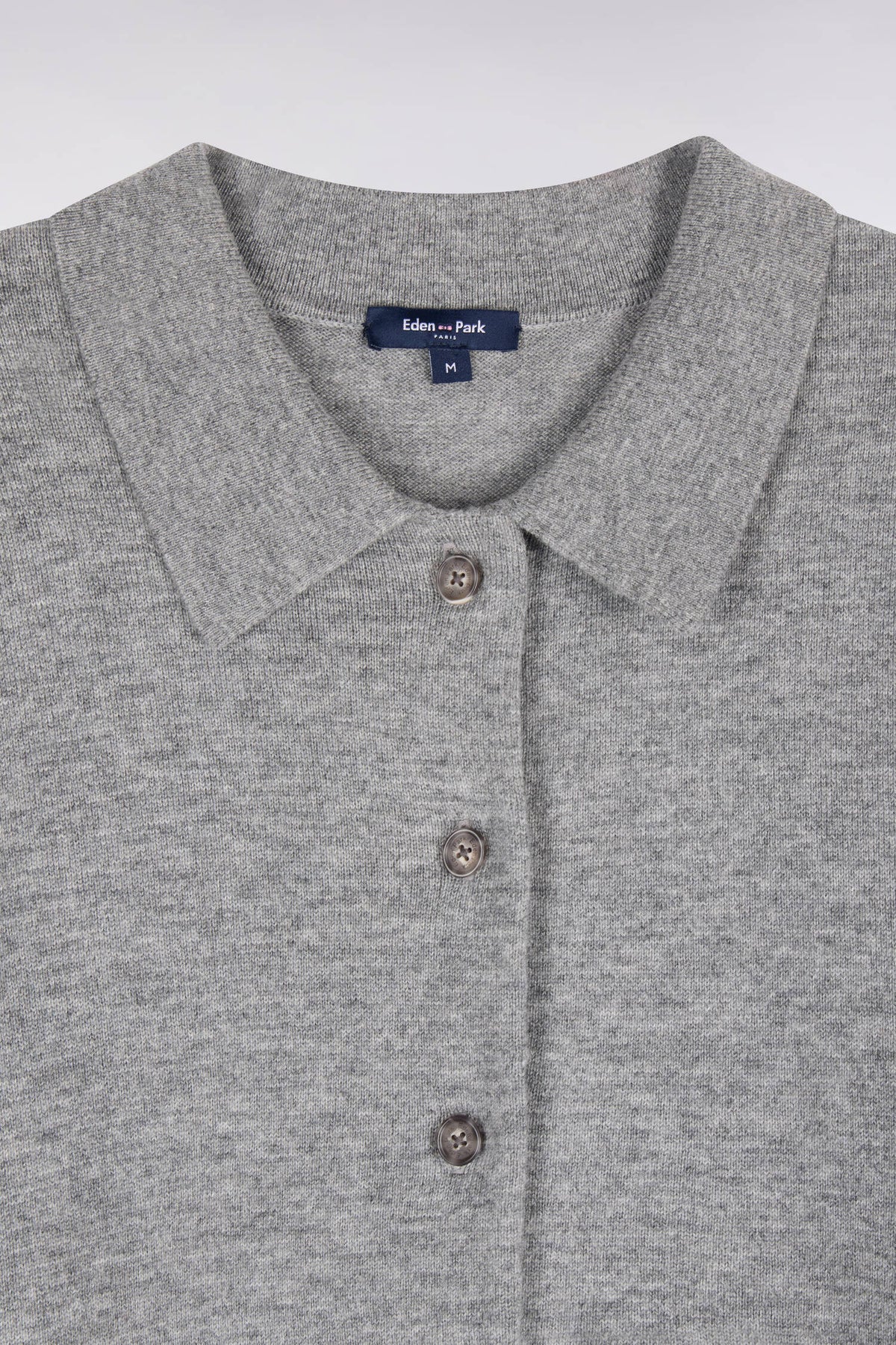 Gray virgin wool and cashmere cardigan