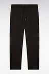 Jogging en interlock de coton stretch marron coupe droite