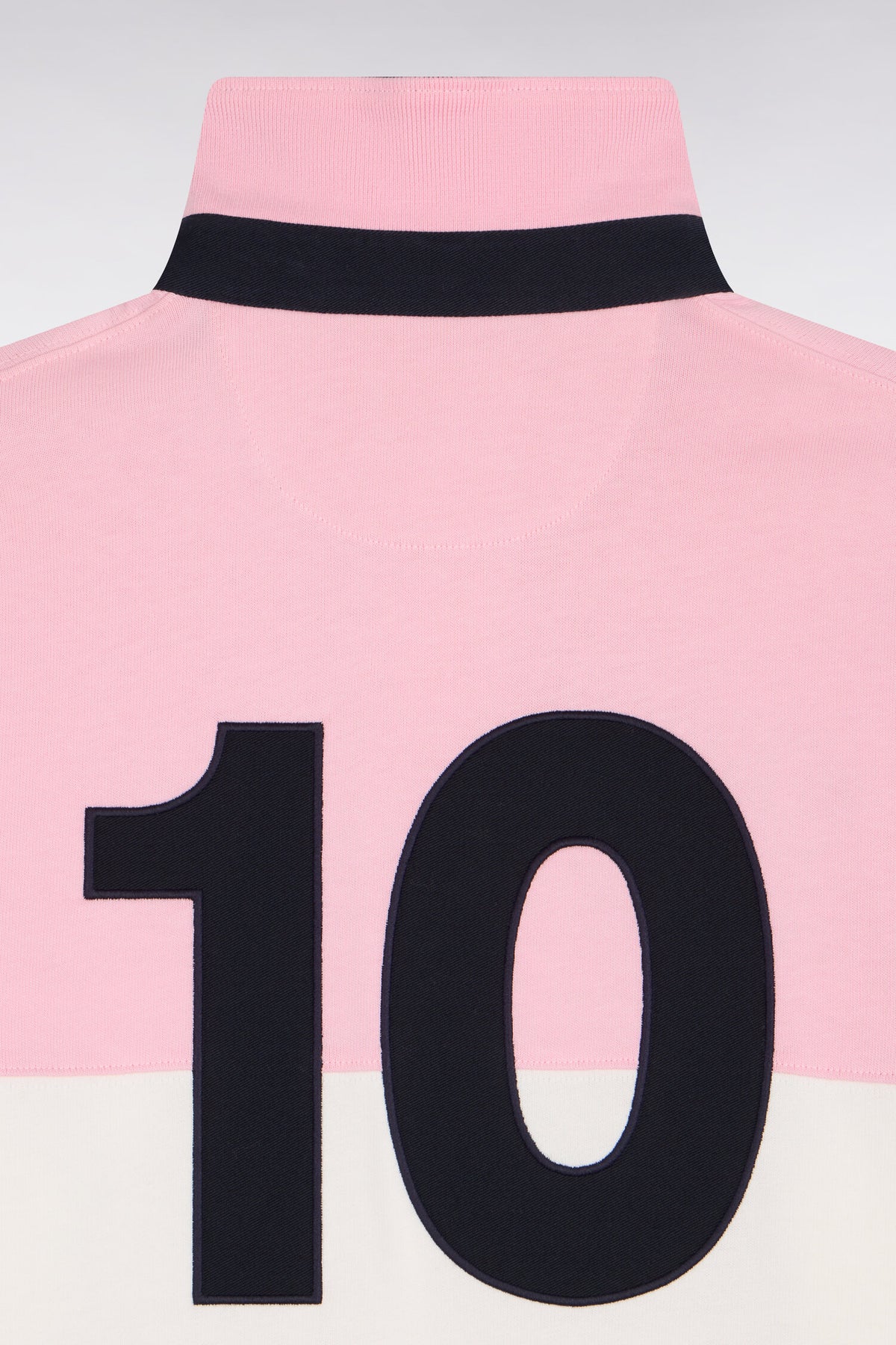 Maillot manches longues en jersey coton tricolore rose broderie 10