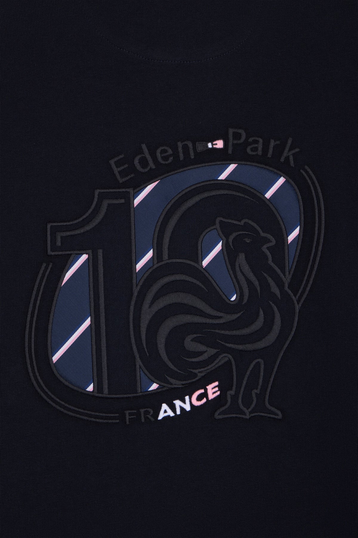 Maillot manches longues en jersey de coton marine et gris XV de France