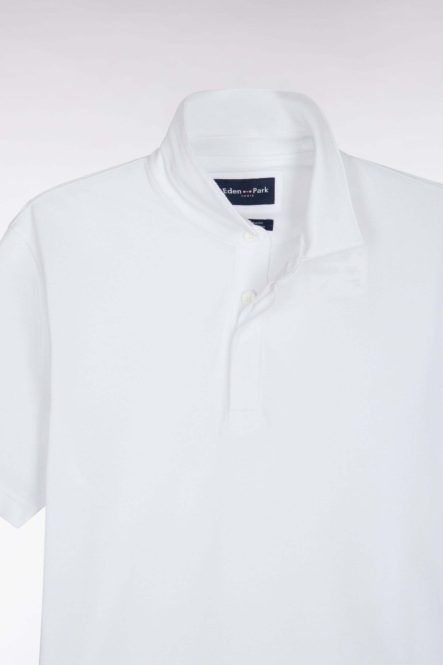 Polo golf manches courtes blanc coupe droite