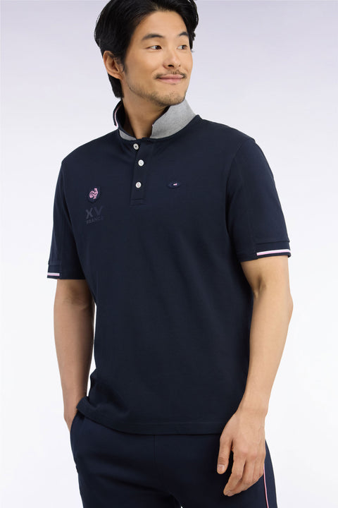 Polo manches courtes marine XV de France coupe droite - Image 1