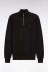 Pull col camionneur en coton marron coupe droite