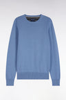 Sky cotton round-neck sweater