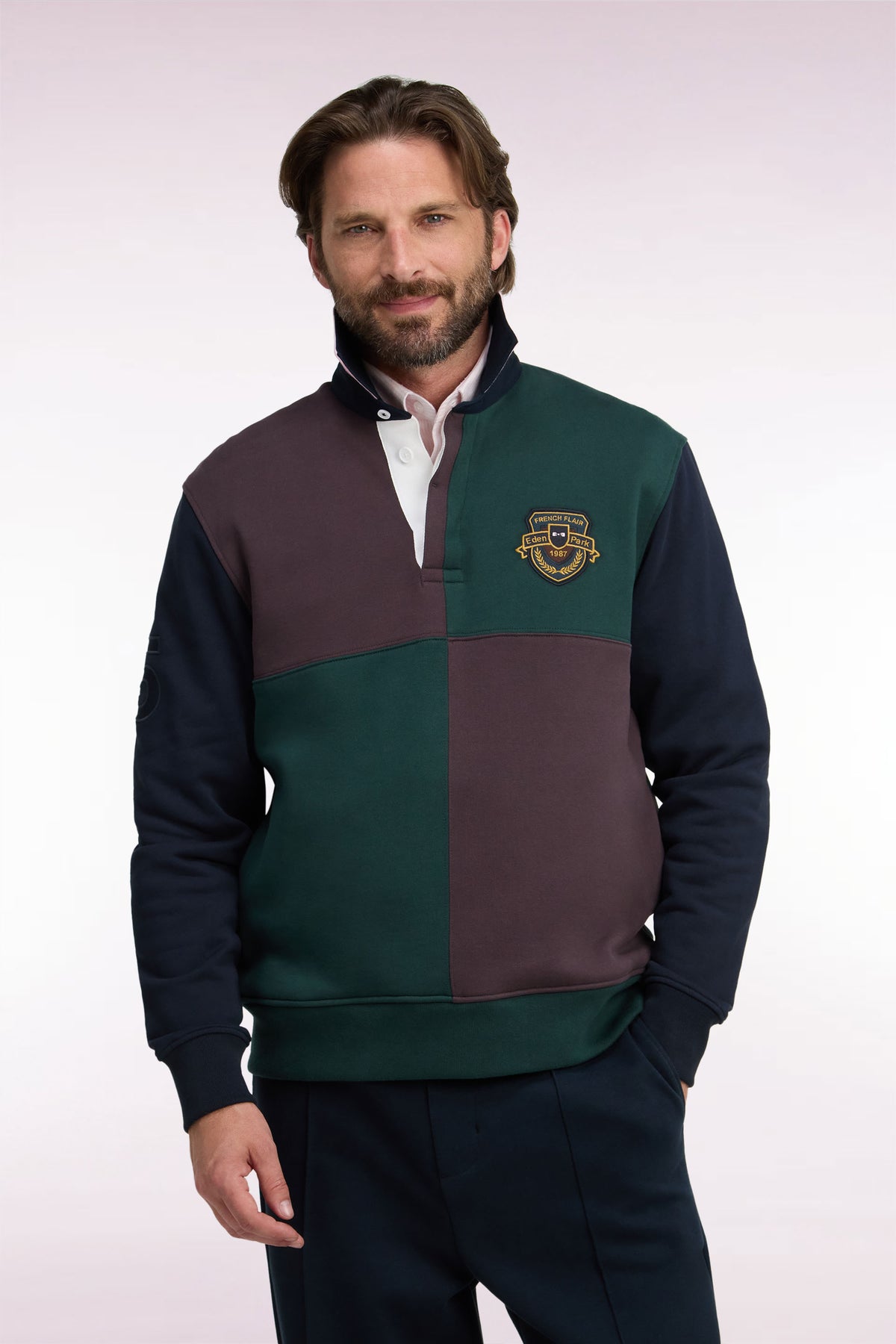 Chemise en coton écru coupe droite